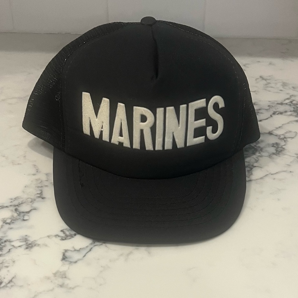 Marines Military Vintage Trucker Mesh Snap Back Hat